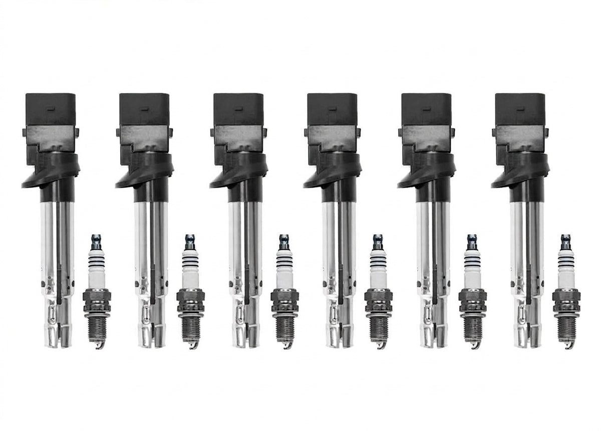 Ignition Coil + Iridium Spark Plugs for Audi TT (2004-2009) 3.2L