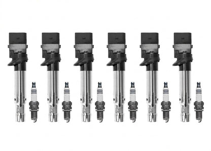 Ignition Coil + Iridium Spark Plugs for Audi TT (2004-2009) 3.2L