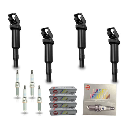 Ignition Coil & Iridium Spark Plugs for BMW 320i (2012-2018) 2.0L