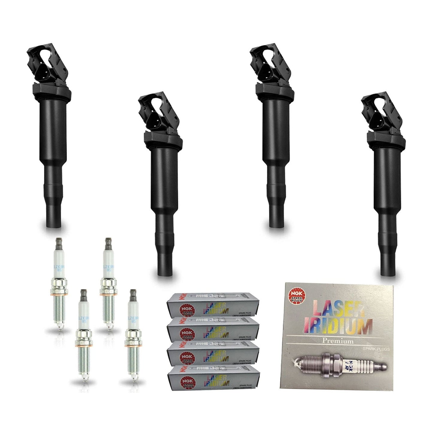 Ignition Coil & Iridium Spark Plugs for BMW 328i (2012-2016) 2.0L