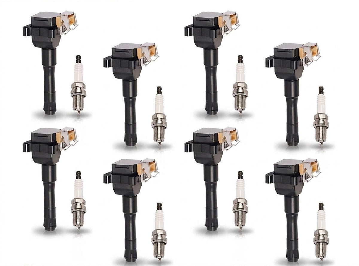 Ignition Coil + Iridium Spark Plugs for BMW 5 Series 8 Series (1994-1995) 3.0L 4.0L