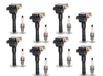 Ignition Coil + Iridium Spark Plugs for BMW 5 Series 8 Series (1994-1995) 3.0L 4.0L