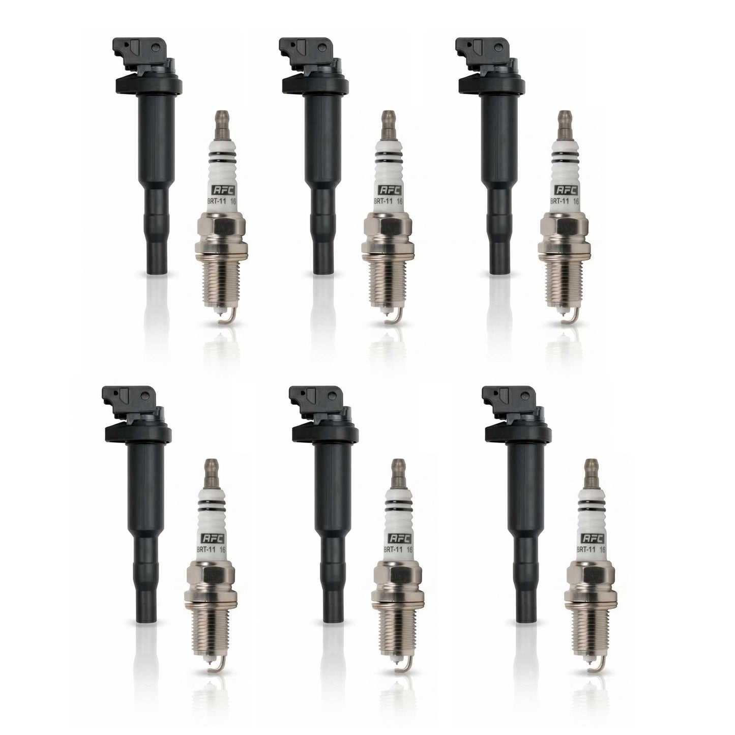 Ignition Coil & Iridium Spark Plugs for BMW X3 (2007-2012) 3.0L I6