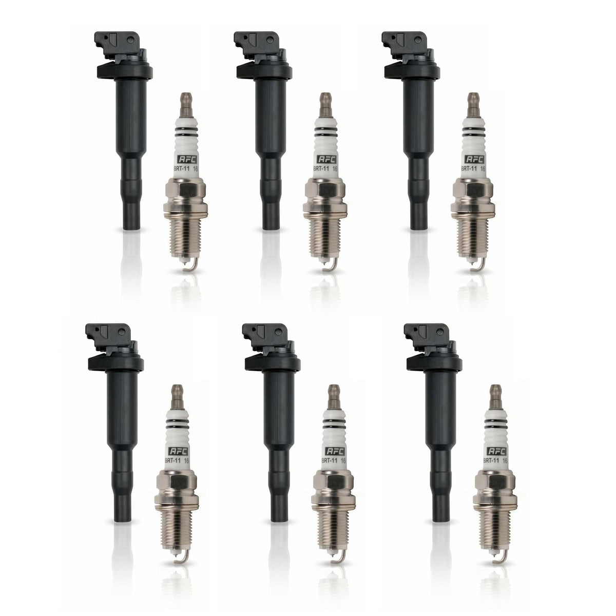 Ignition Coil & Iridium Spark Plugs for BMW X3 (2007-2012) 3.0L I6