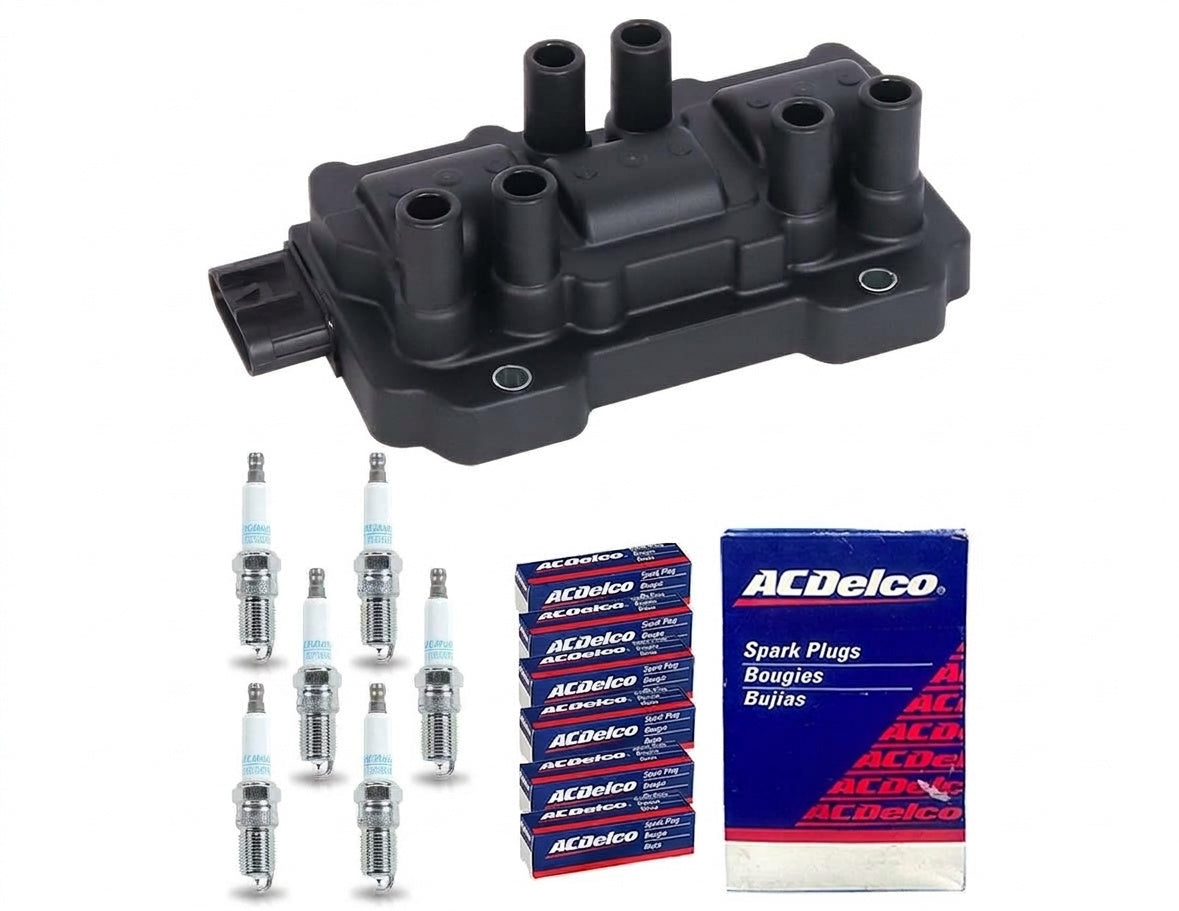 Ignition Coil + Iridium Spark Plugs for Chevrolet Equinox (2005-2009) 3.4L