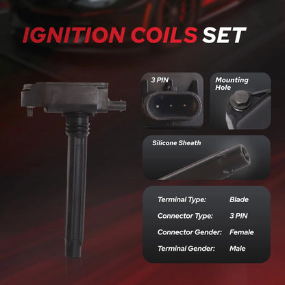Ignition Coil & Iridium Spark Plugs for Dodge Ram (2019-2026) 3.6L V6