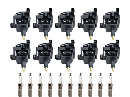 Ignition Coil + Iridium Spark Plugs for Dodge Viper (2008-2017) 8.4L