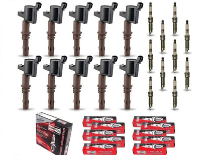 Ignition Coil + Iridium Spark Plugs for Ford F-350 (2008-2010) 6.8L