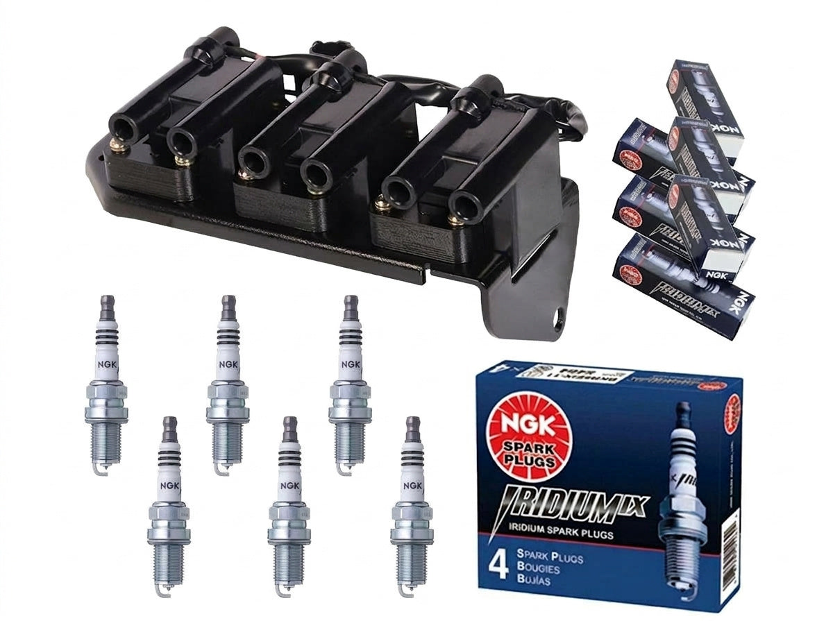 Ignition Coil + Iridium Spark Plugs for Hyundai Sonata (1999-2001) 2.5L