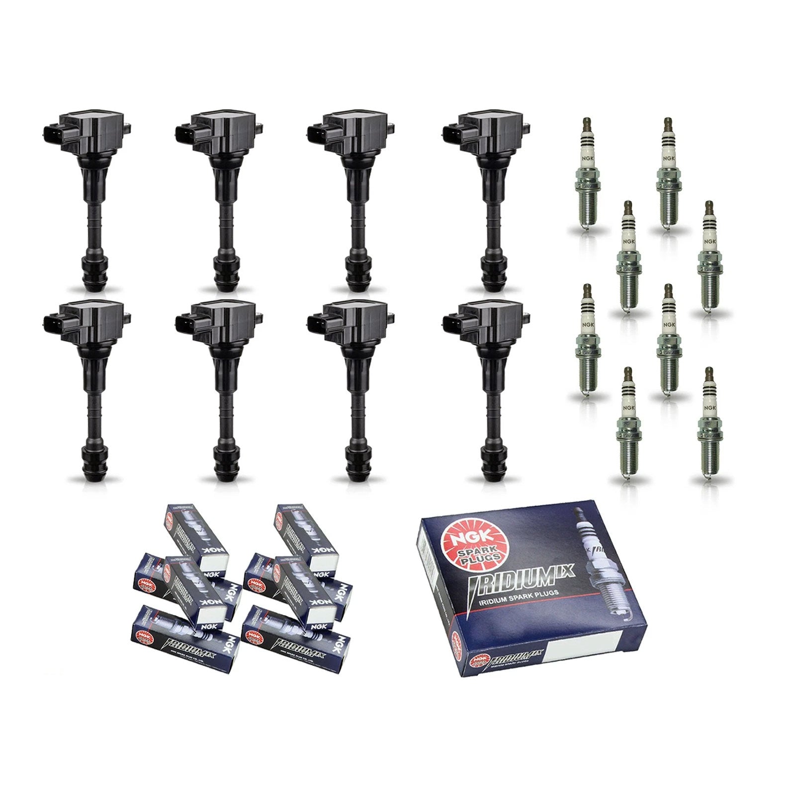 Ignition Coil & Iridium Spark Plugs for Infiniti QX56 (2007-2010) 5.6L V8
