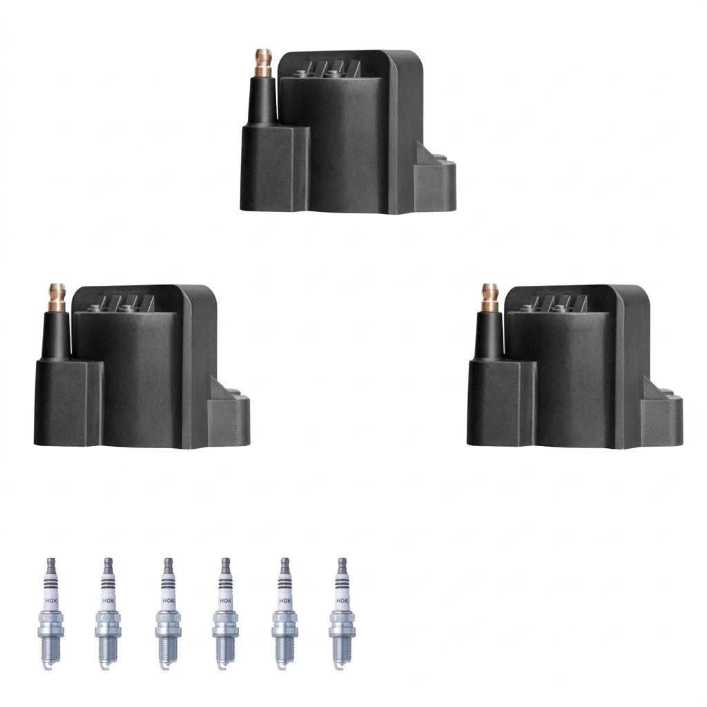 Ignition Coil + Iridium Spark Plugs for Isuzu Trooper (1992-1995) 3.2L