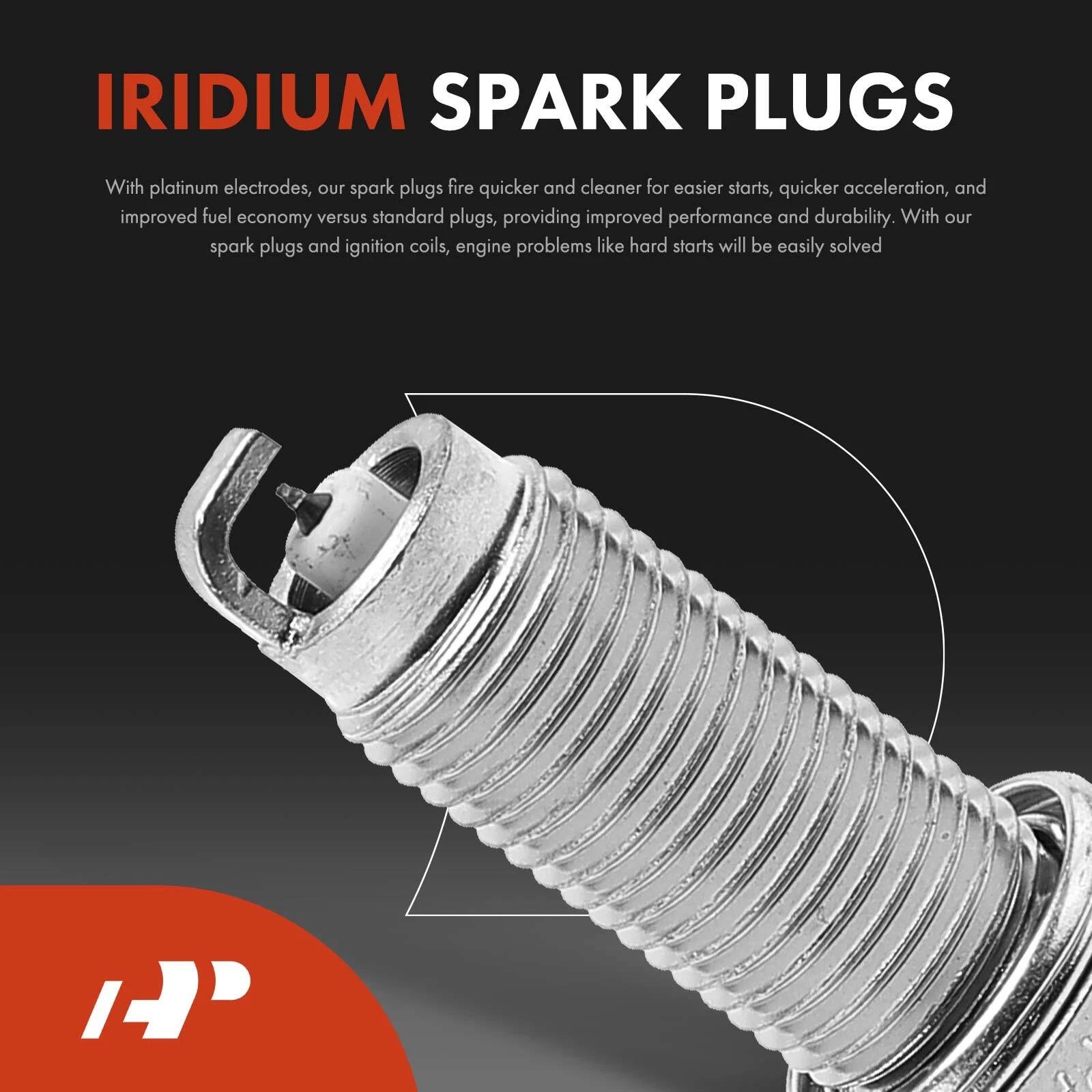 Ignition Coil & Iridium Spark Plugs for Jaguar XE (2019) 5.0L V8