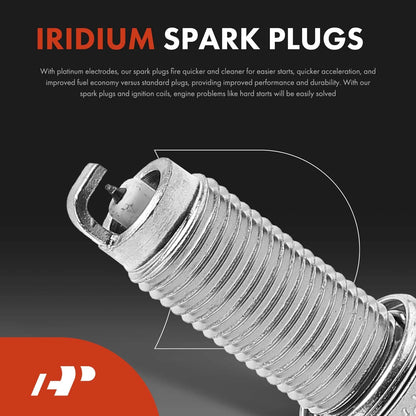 Ignition Coil & Iridium Spark Plugs for Jaguar XE (2019) 5.0L V8