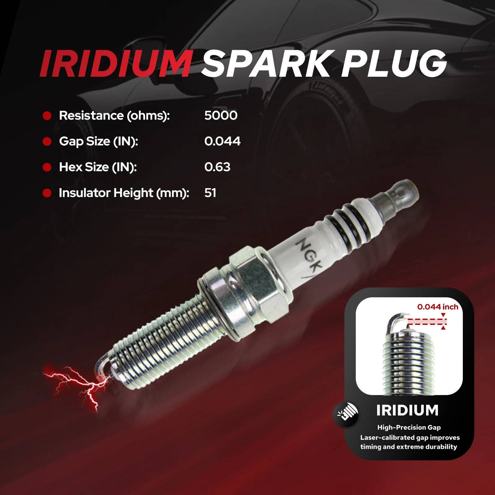 Ignition Coil & Iridium Spark Plugs for Jeep Cherokee (2014-2022) 3.2L