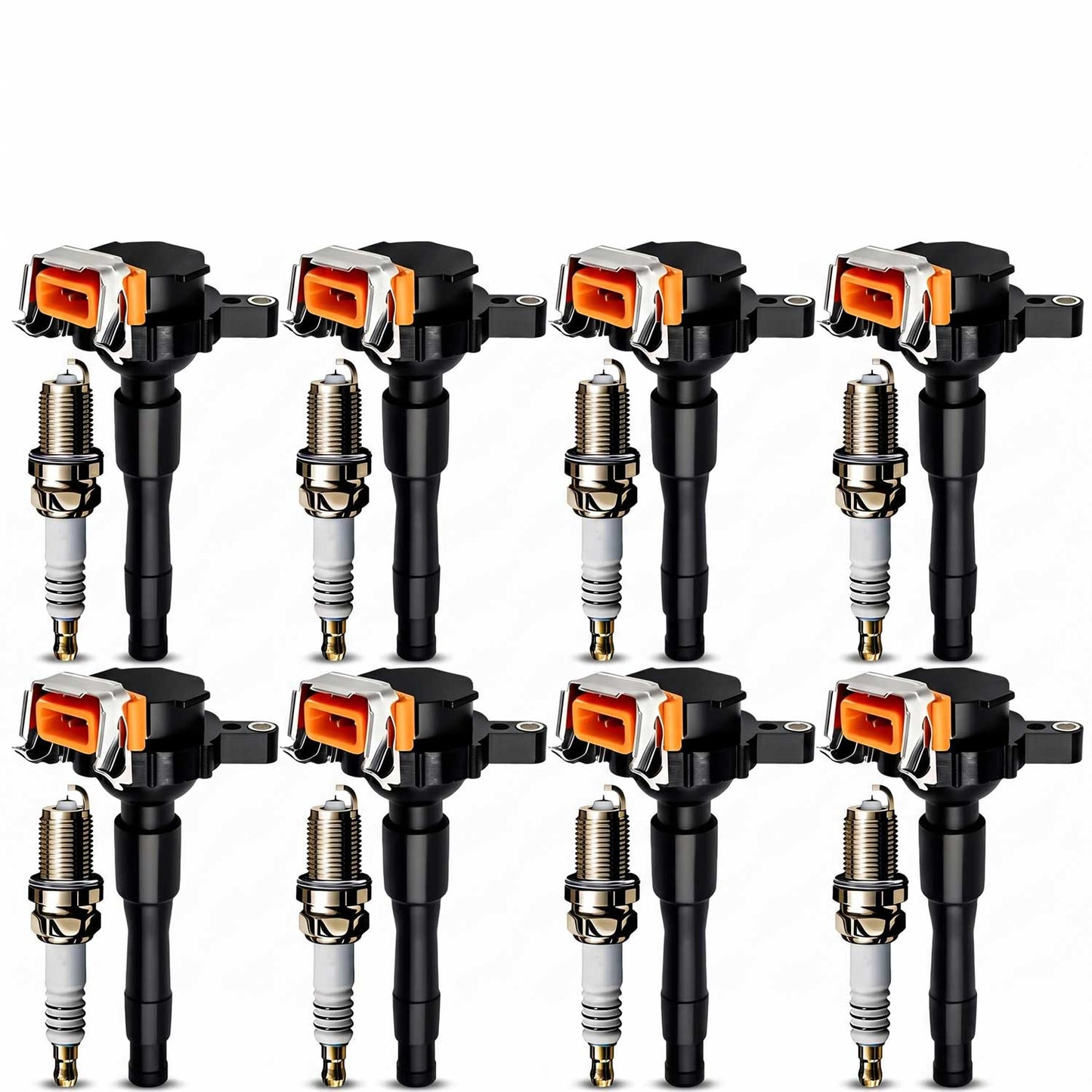Ignition Coil & Iridium Spark Plugs for Land Rover Range Rover (2003-2005) 4.4L V8