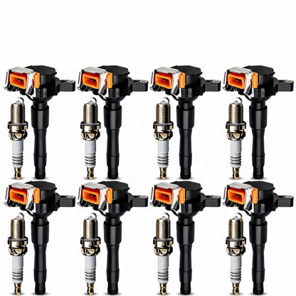 Ignition Coil & Iridium Spark Plugs for Land Rover Range Rover (2003-2005) 4.4L V8