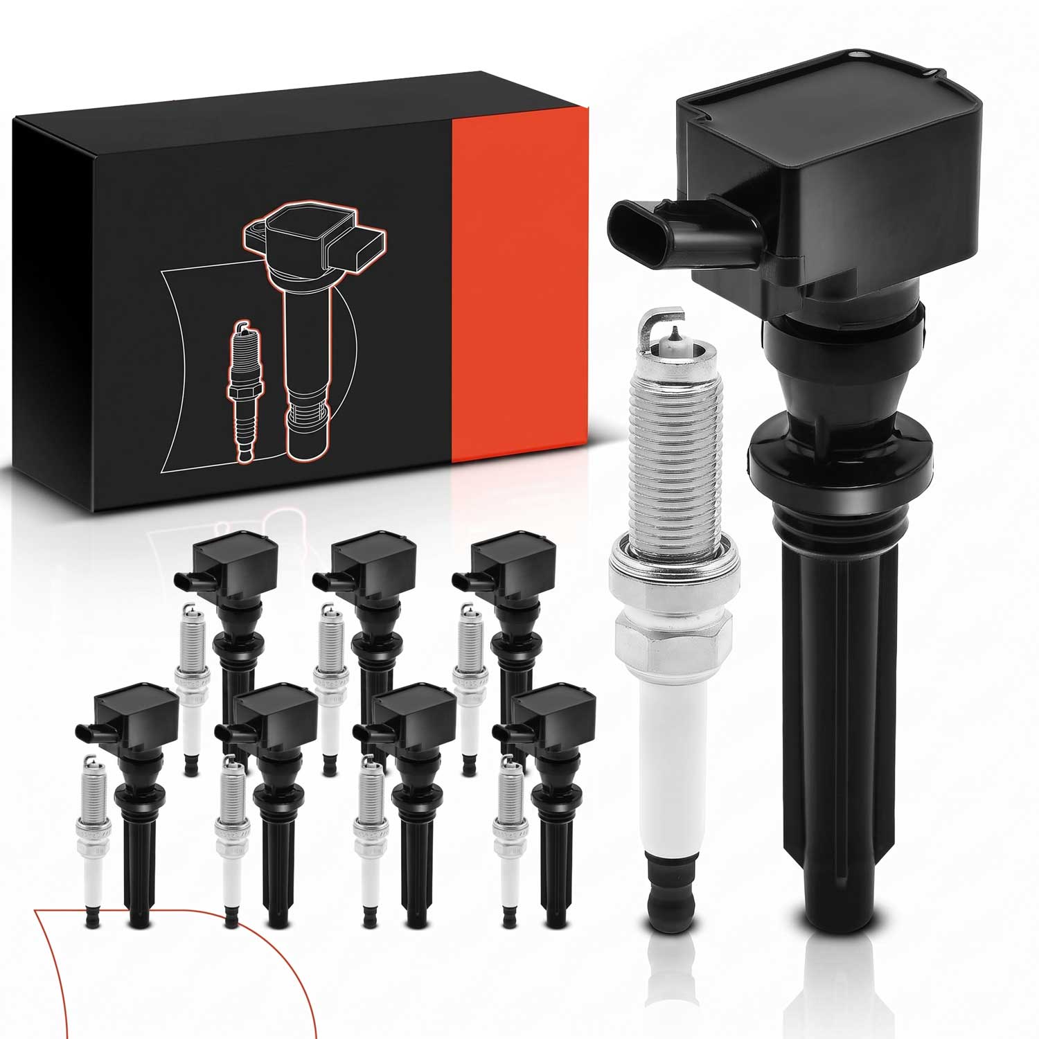 Ignition Coil & Iridium Spark Plugs for Land Rover Range Rover (2018-2022) 5.0L V8