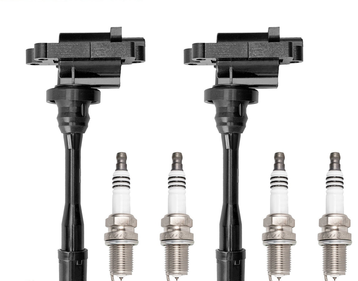 Ignition Coil + Iridium Spark Plugs for Mitsubishi Lancer (2002-2007) 2.0L
