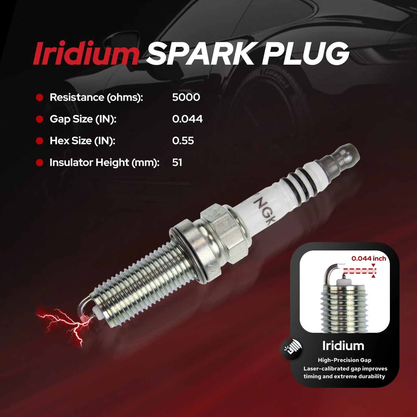 Ignition Coil & Iridium Spark Plugs for Nissan Altima (2007-2018) 3.5L