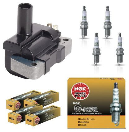 Ignition Coil + Iridium Spark Plugs for Nissan Frontier (2001-2004) 2.4L