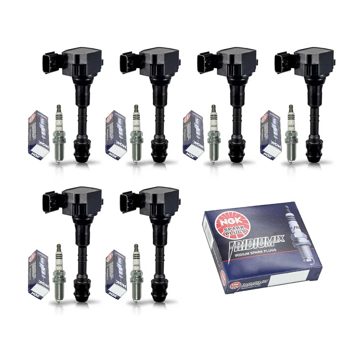 Ignition Coil & Iridium Spark Plugs for Nissan Maxima (2002-2008) 3.5L V6
