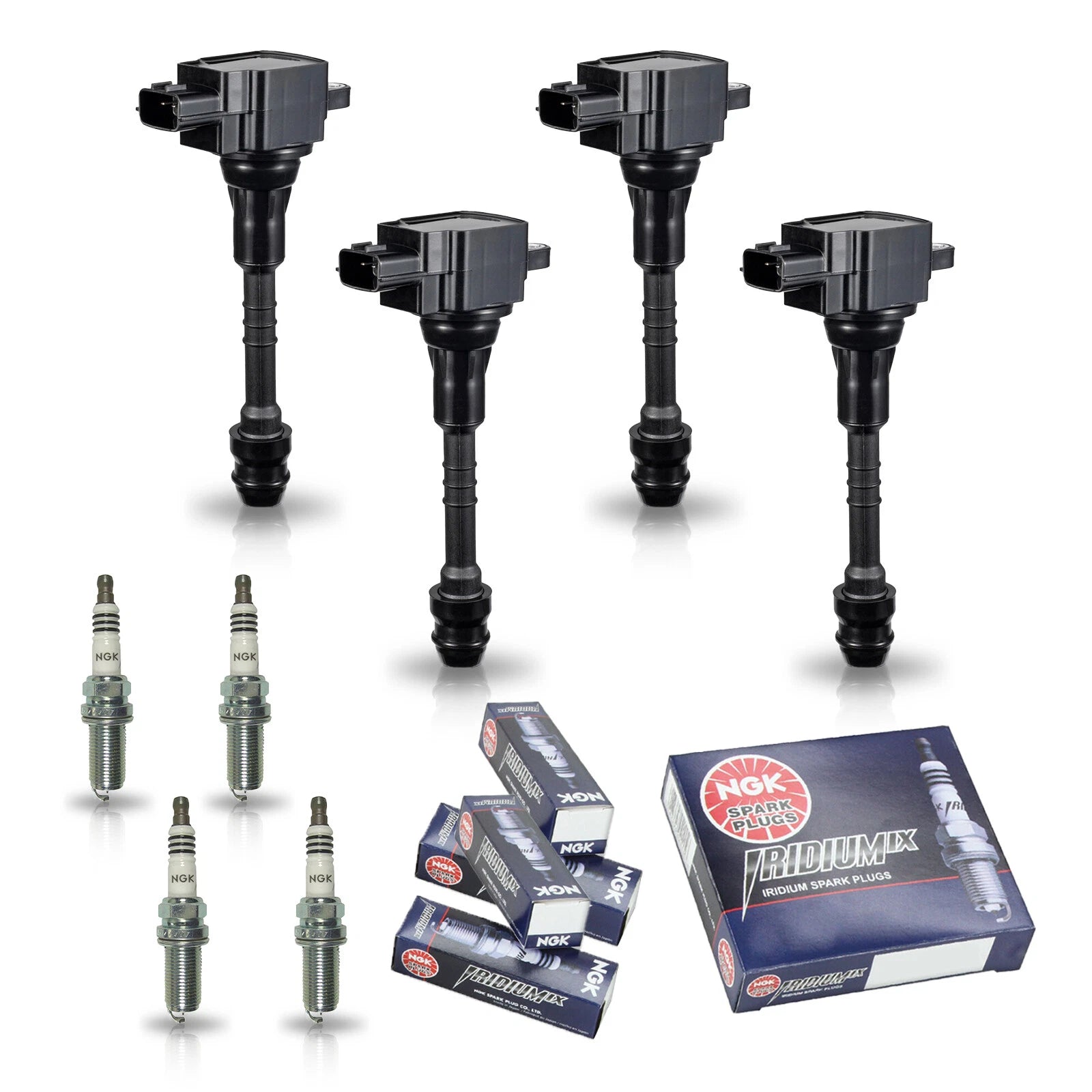 Ignition Coil & Iridium Spark Plugs for Nissan Sentra (2002-2006) 1.8L