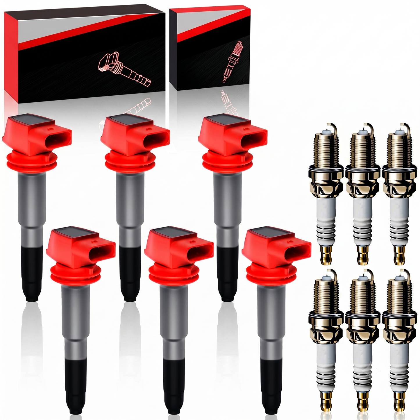 Ignition Coil & Iridium Spark Plugs for Porsche Cayenne (2011-2018) 3.6L V6