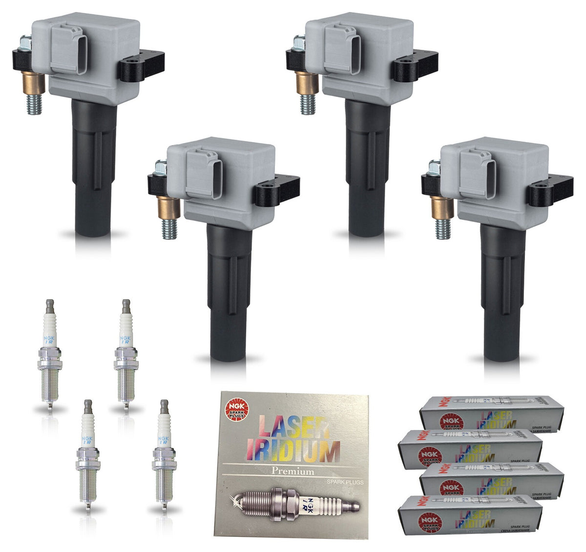 Ignition Coil + Iridium Spark Plugs for Subaru Impreza (2008-2010) 2.5L