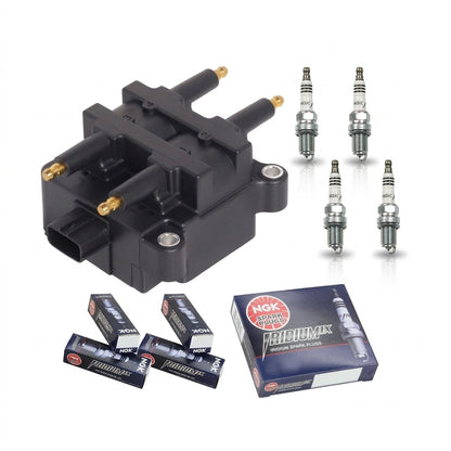 Ignition Coil + Iridium Spark Plugs for Subaru Outback (2000-2003) 2.5L