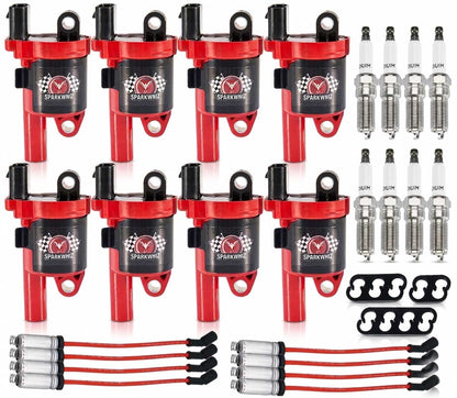 Ignition Coil & Iridium Spark Plugs & Wire Chevrolet Suburban Tahoe (2015-2020) 5.3L 6.2L V8