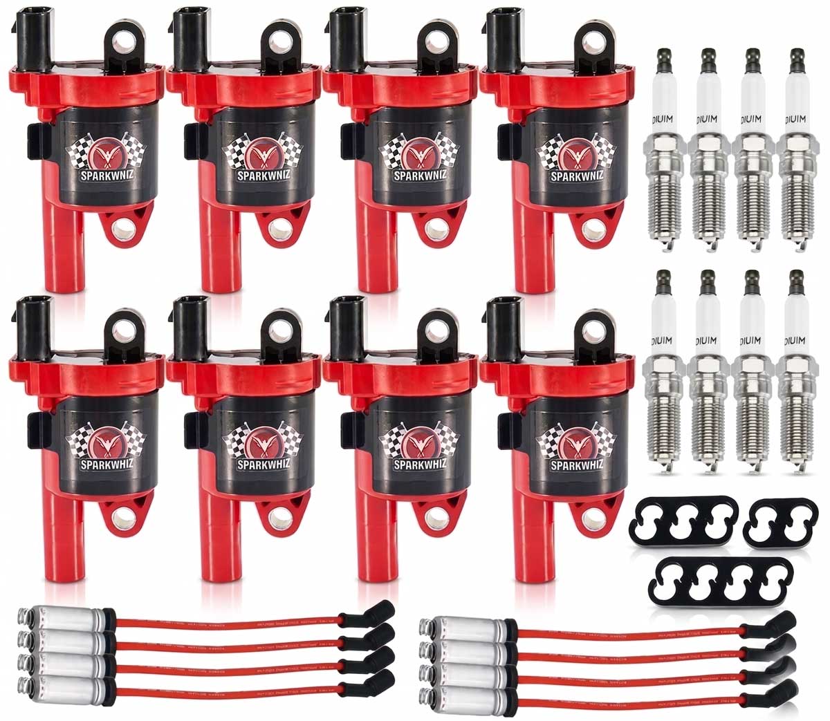 Ignition Coil & Iridium Spark Plugs & Wire GMC Yukon Yukon XL (2015-2020) 5.3L 6.2L V8