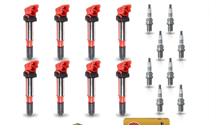 Ignition Coil + Platinum Spark Plugs for BMW 5 Series (2004-2005) 4.4L