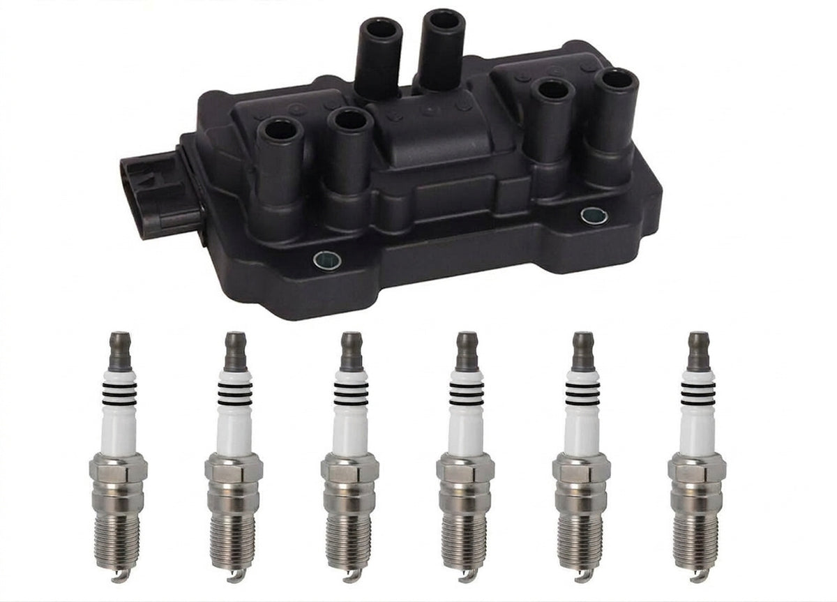 Ignition Coil + Platinum Spark Plugs for Buick Rendezvous (2006-2007) 3.5L