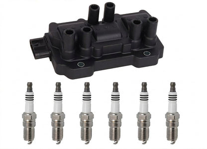 Ignition Coil + Platinum Spark Plugs for Buick Rendezvous (2006-2007) 3.5L