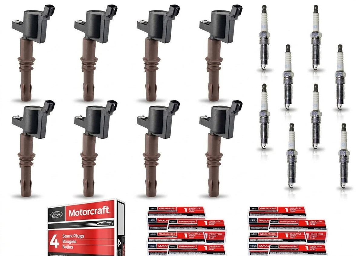 Ignition Coil + Platinum Spark Plugs for Ford Explorer (2009-2010) 4.6L