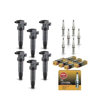 Ignition Coil + Platinum Spark Plugs for Hyundai Genesis (2010-2016) 3.8L
