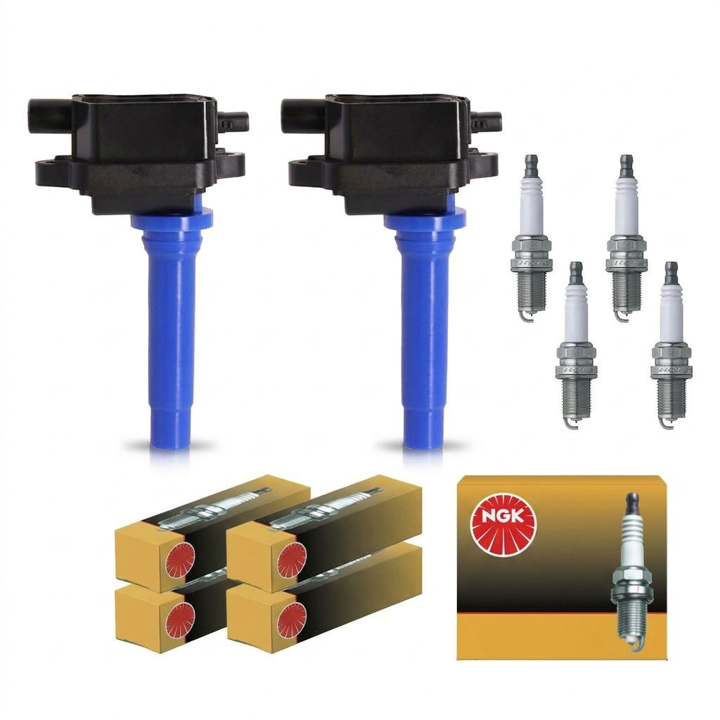 Ignition Coil + Platinum Spark Plugs for Kia Sephia (1998-2004) 1.8L