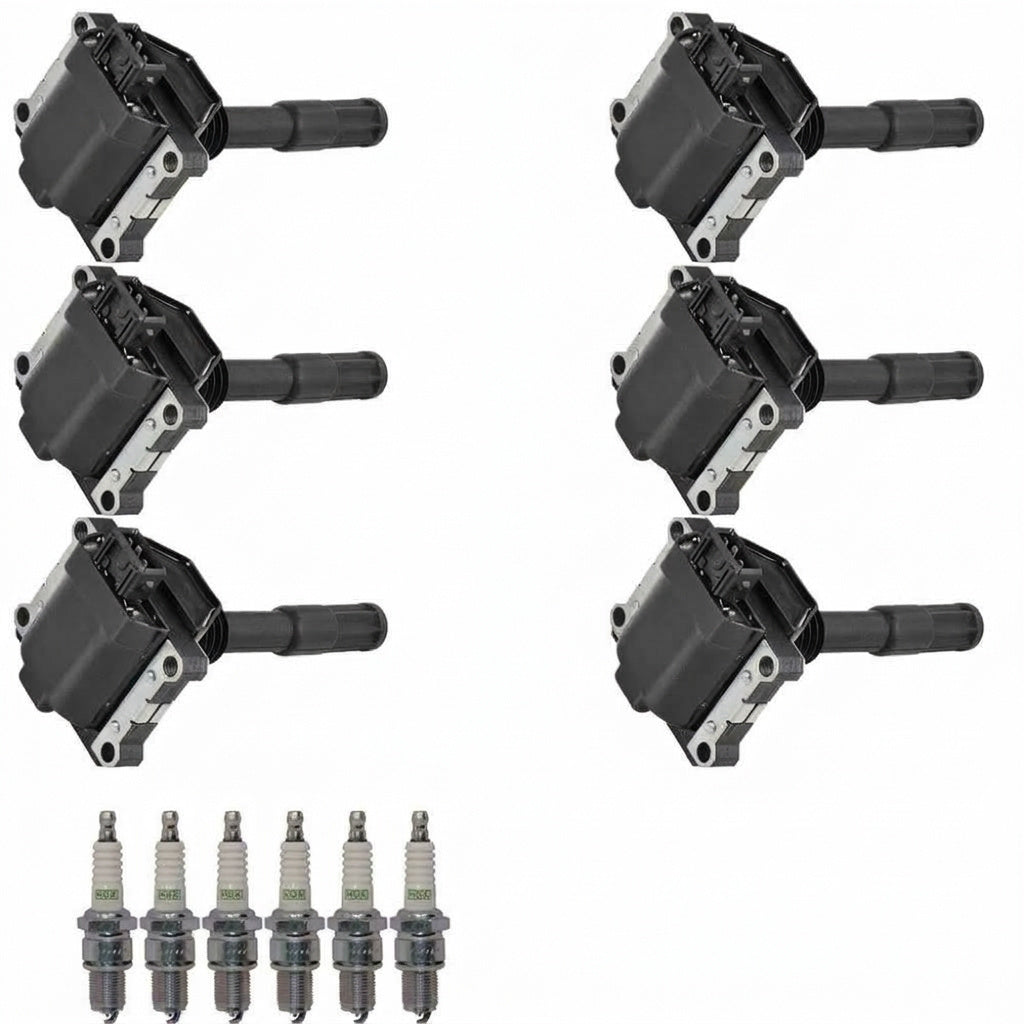 Ignition Coil + Spark Plugs for Alfa Romeo 164 (1993-1995) 3.0L