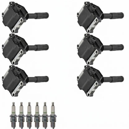 Ignition Coil + Spark Plugs for Alfa Romeo 164 (1993-1995) 3.0L