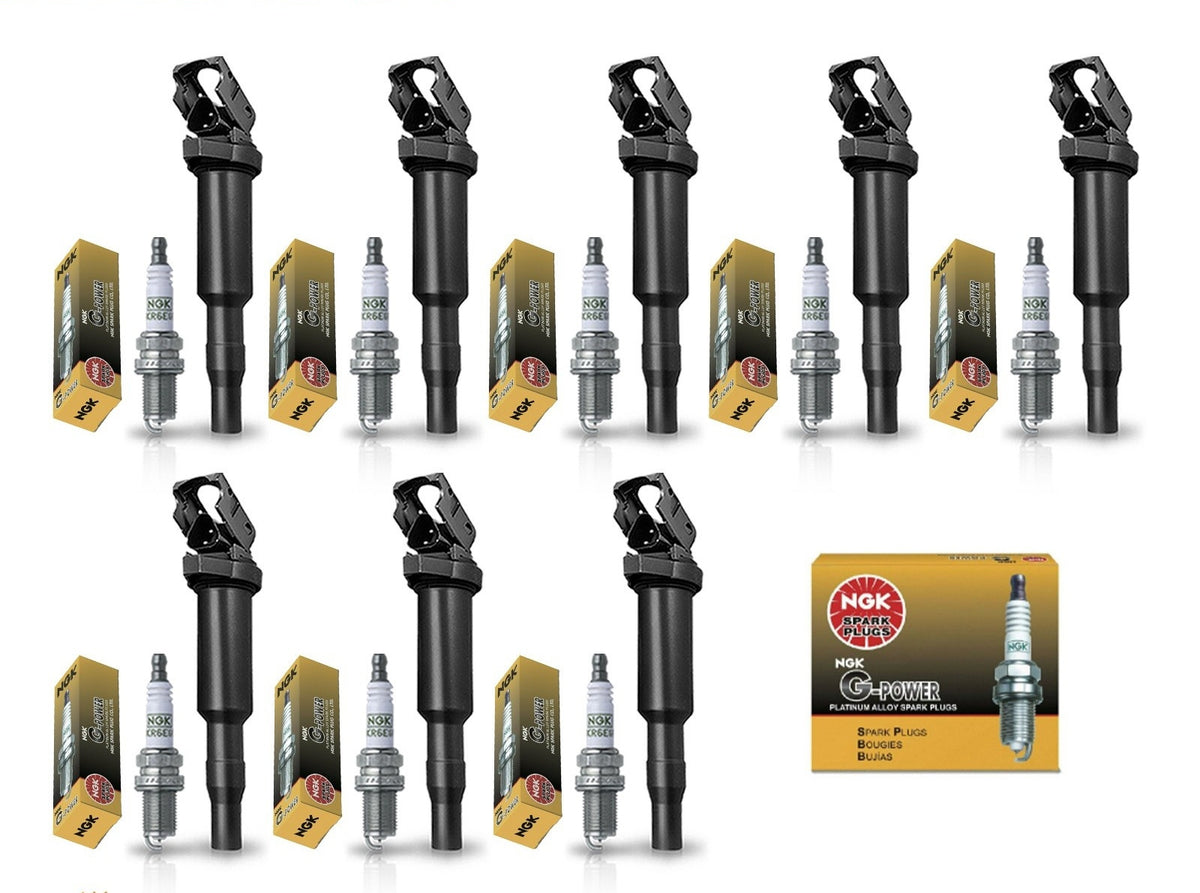 Ignition Coil + Spark Plugs for BMW 7 Series (2002-2005) 4.4L