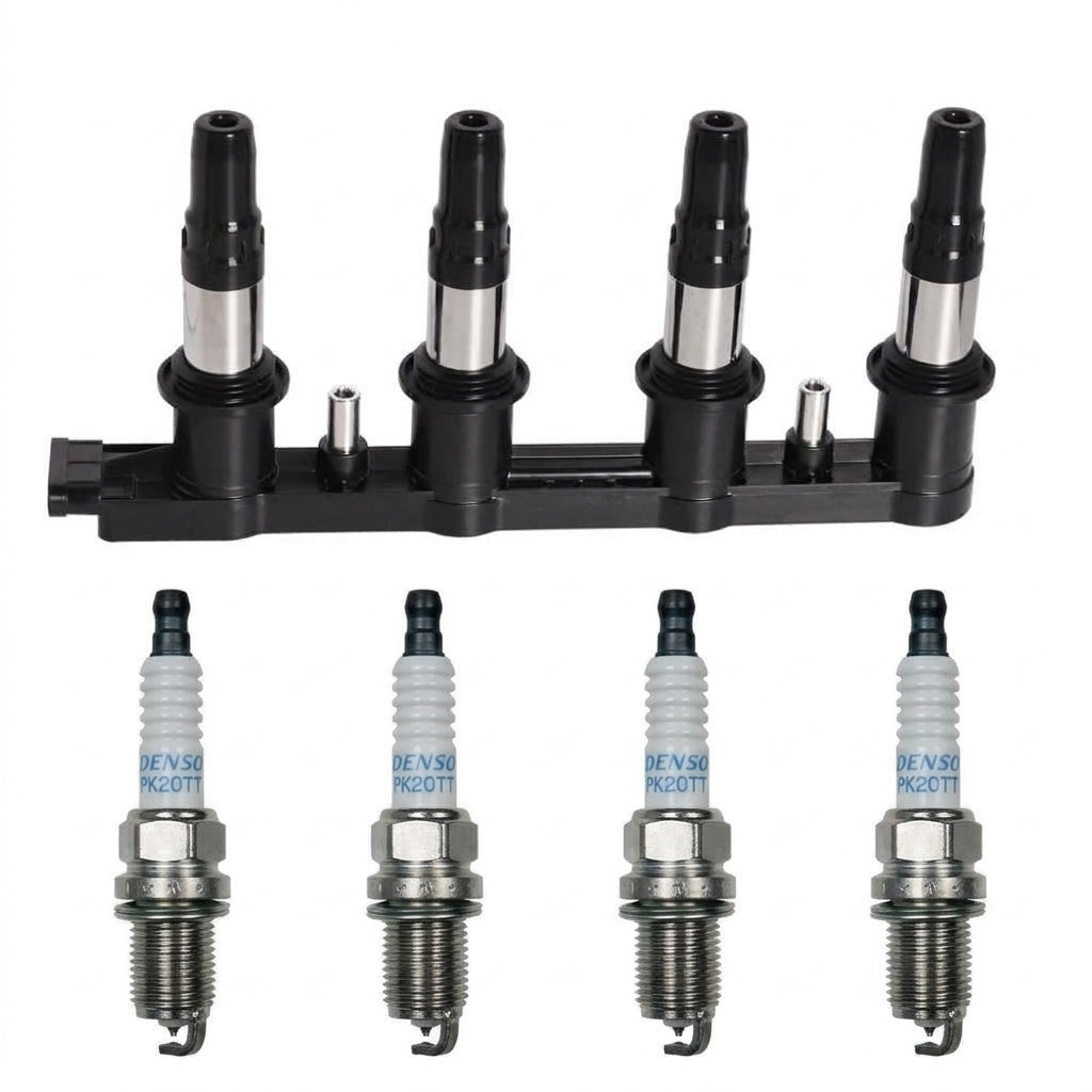 Ignition Coil + Spark Plugs for Chevrolet Sonic (2013-2017) 1.8L
