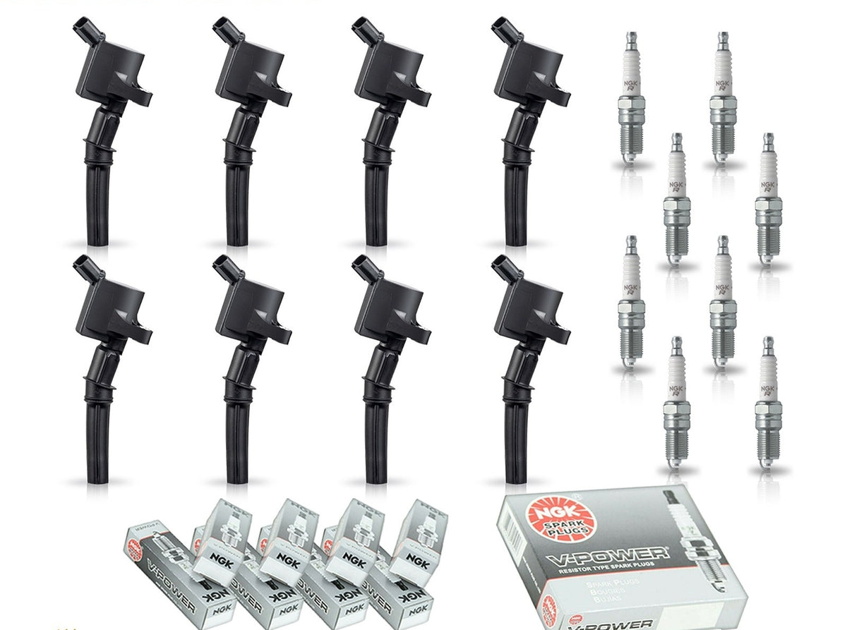 Ignition Coil + Spark Plugs for Ford E-Series (2000-2008) 4.6L
