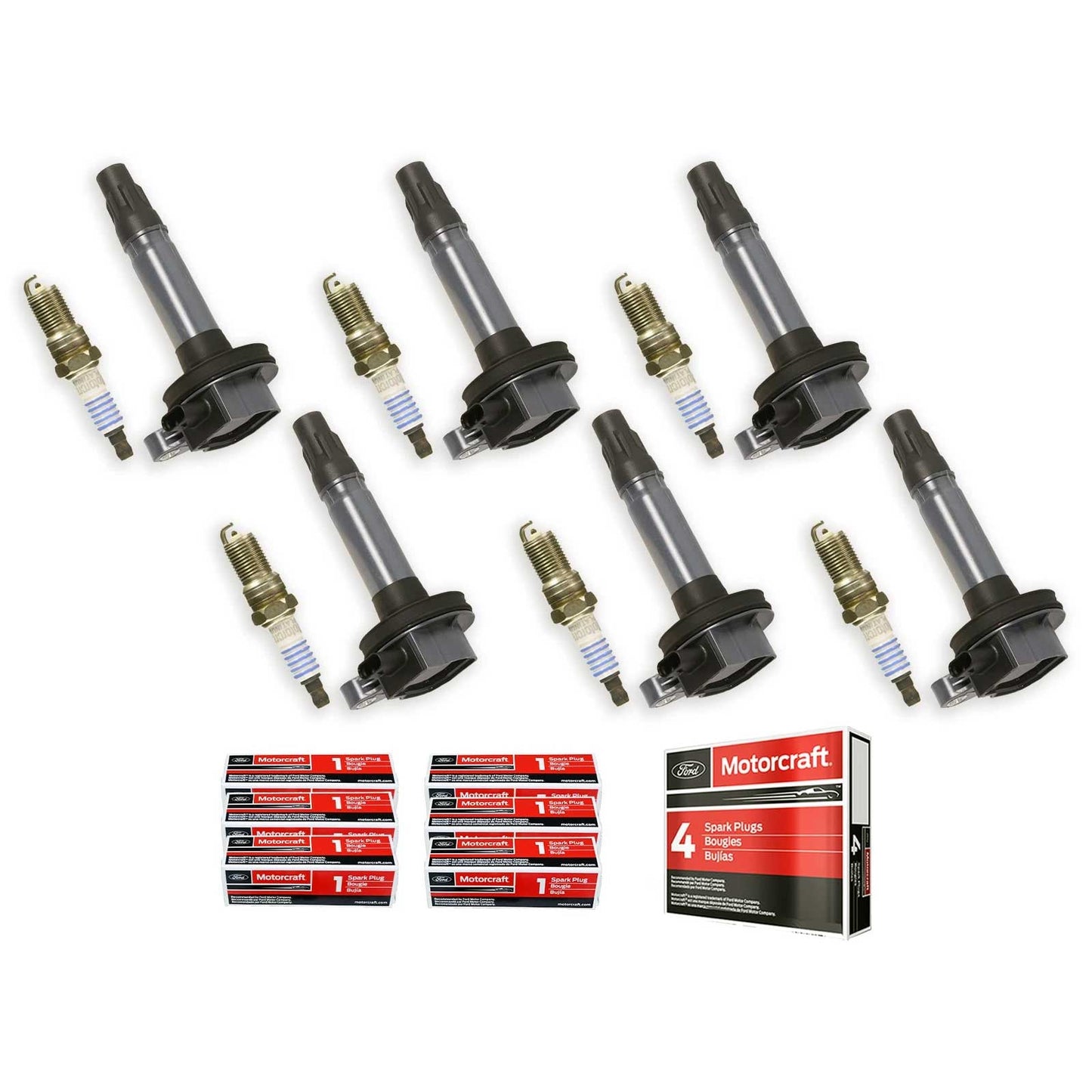 Ignition Coil & Spark Plugs for Ford Edge (2016-2018) 3.5L V6