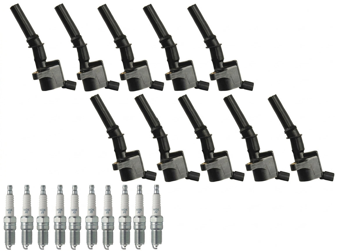Ignition Coil + Spark Plugs for Ford Excursion (2000-2005) 6.8L
