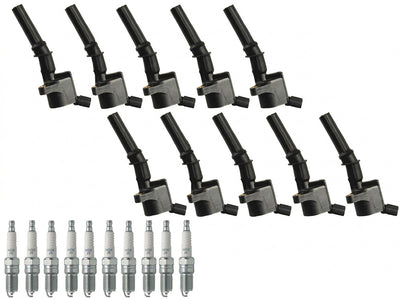Ignition Coil + Spark Plugs for Ford Excursion (2000-2005) 6.8L