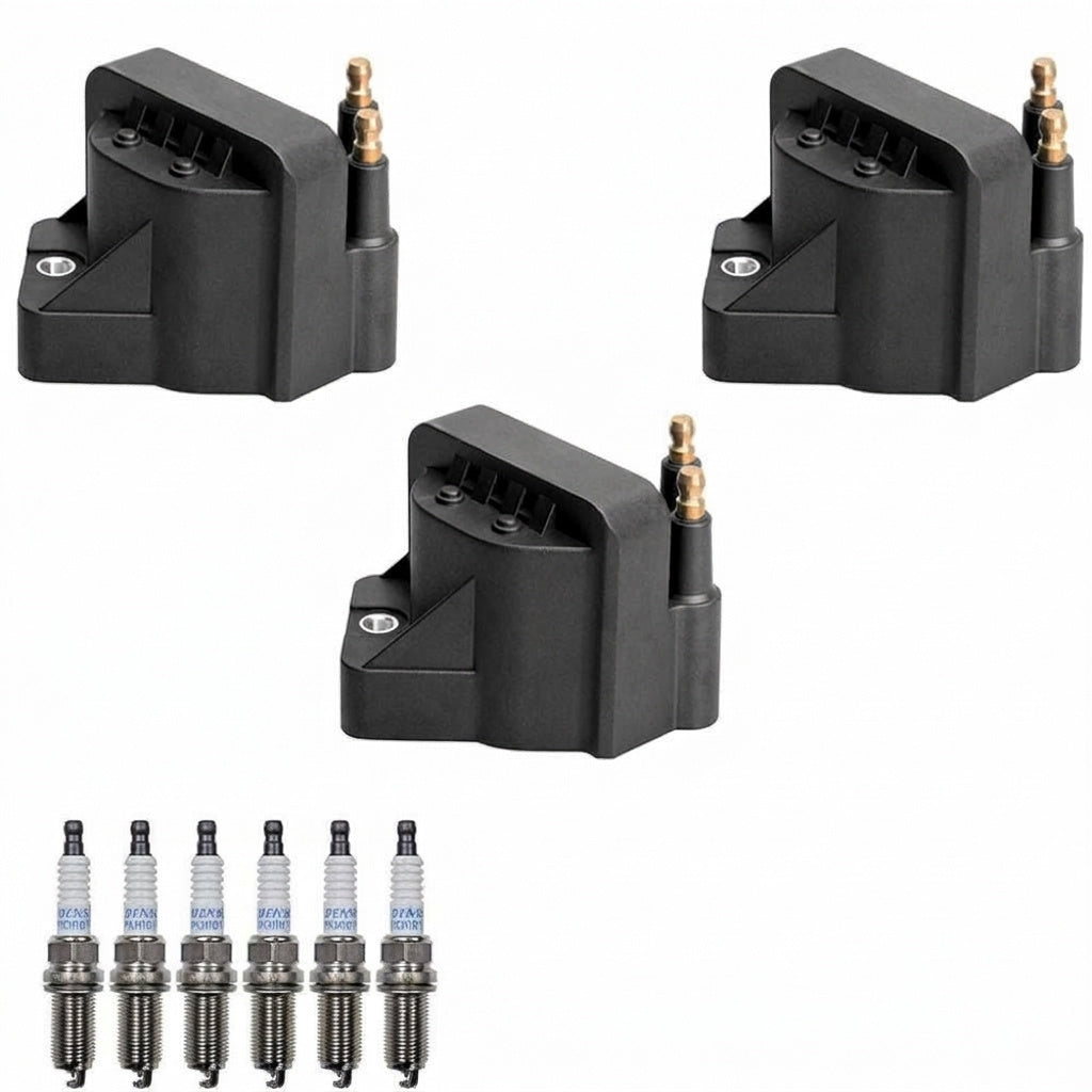 Ignition Coil + Spark Plugs for Isuzu Rodeo (1993-1995) 3.2L