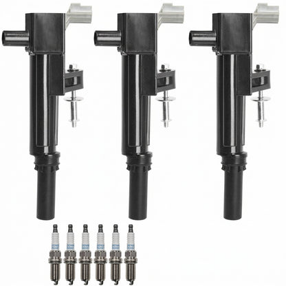 Ignition Coil + Spark Plugs for Jeep Commander Grand Cherokee (2009-2010) 3.7L