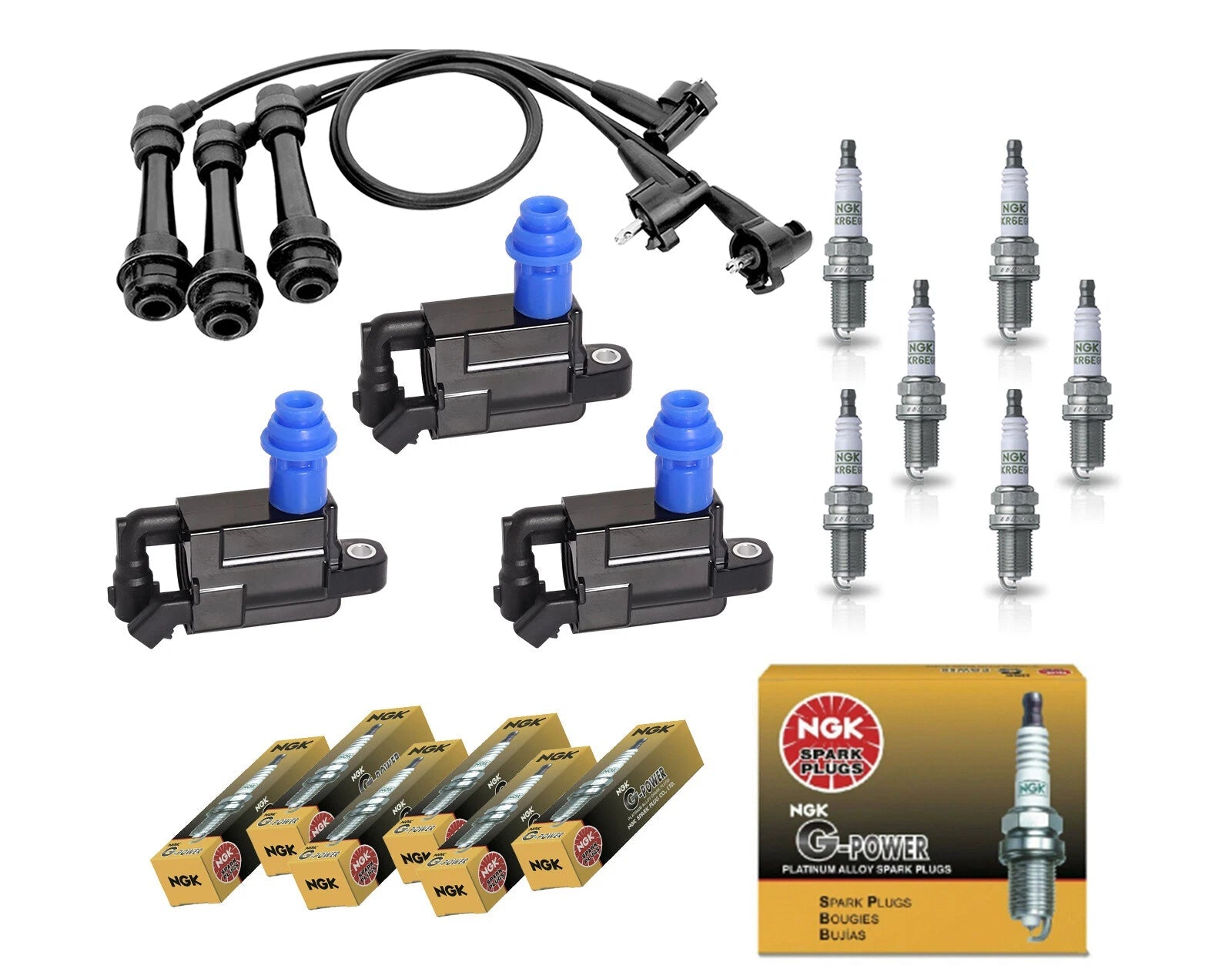 Ignition Coil & Spark Plugs for Lexus GS300 IS300 (2001-2005) 3.0L I6
