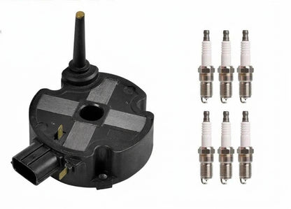 Ignition Coil + Spark Plugs for Mazda 626 MX-6 (1995-1997) 2.5L
