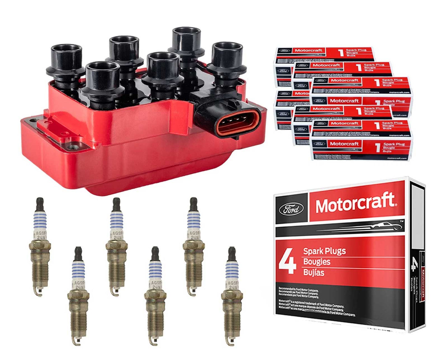 Ignition Coil & Spark Plugs for Mazda B4000 (2005-2007) 4.0L V6